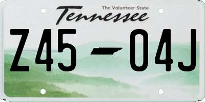 TN license plate Z4504J