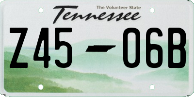 TN license plate Z4506B