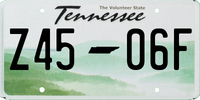 TN license plate Z4506F