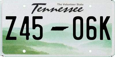 TN license plate Z4506K