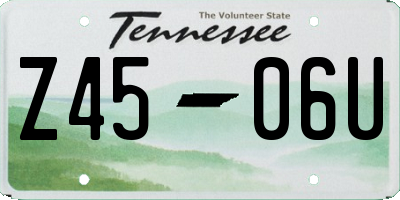 TN license plate Z4506U