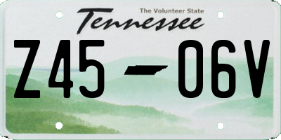 TN license plate Z4506V