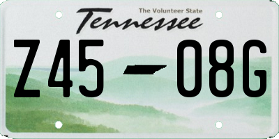TN license plate Z4508G