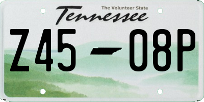 TN license plate Z4508P