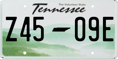 TN license plate Z4509E