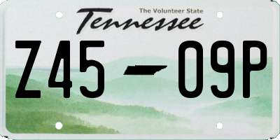 TN license plate Z4509P