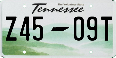 TN license plate Z4509T