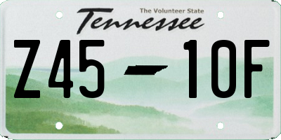 TN license plate Z4510F