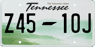 TN license plate Z4510J