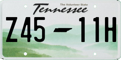 TN license plate Z4511H