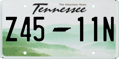 TN license plate Z4511N