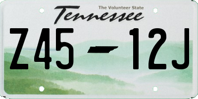 TN license plate Z4512J
