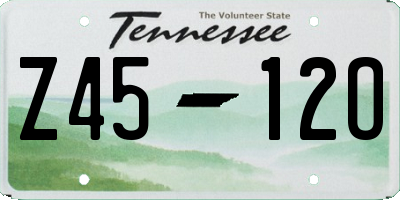 TN license plate Z4512O