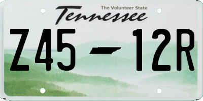 TN license plate Z4512R