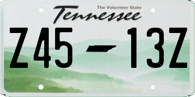 TN license plate Z4513Z