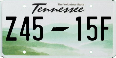TN license plate Z4515F
