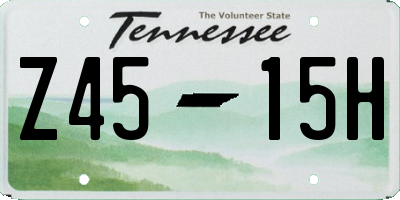 TN license plate Z4515H