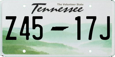 TN license plate Z4517J