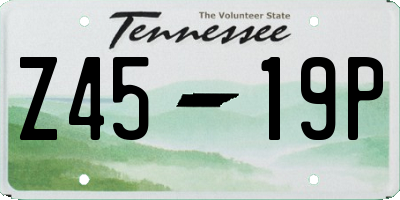 TN license plate Z4519P