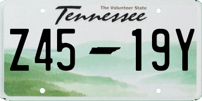 TN license plate Z4519Y