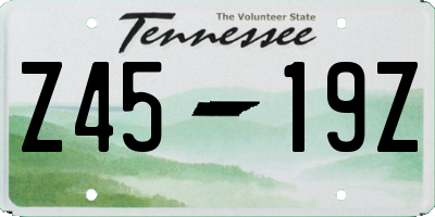 TN license plate Z4519Z