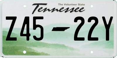 TN license plate Z4522Y