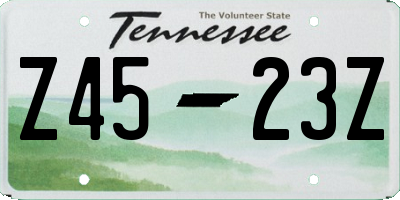 TN license plate Z4523Z