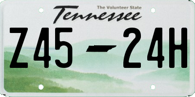 TN license plate Z4524H