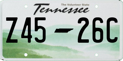 TN license plate Z4526C