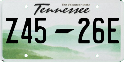TN license plate Z4526E