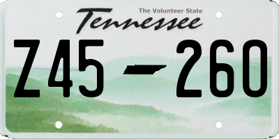 TN license plate Z4526O