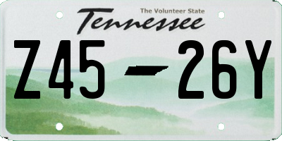 TN license plate Z4526Y