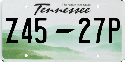 TN license plate Z4527P