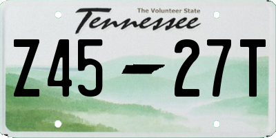 TN license plate Z4527T