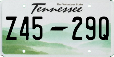 TN license plate Z4529Q