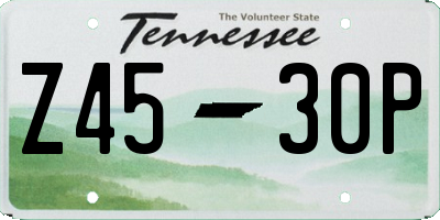 TN license plate Z4530P