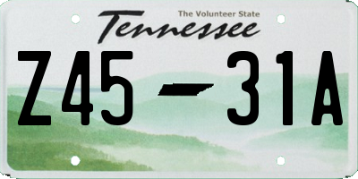 TN license plate Z4531A
