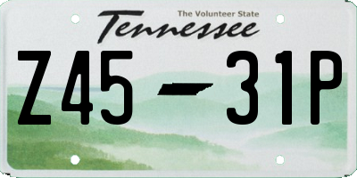 TN license plate Z4531P