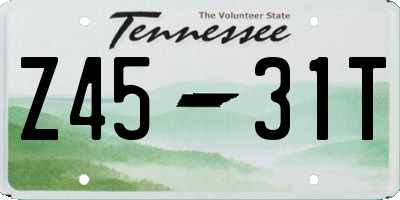 TN license plate Z4531T