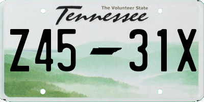TN license plate Z4531X