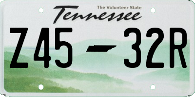 TN license plate Z4532R