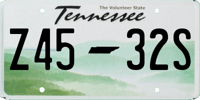 TN license plate Z4532S