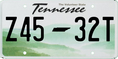 TN license plate Z4532T