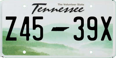 TN license plate Z4539X