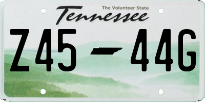 TN license plate Z4544G