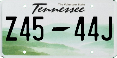 TN license plate Z4544J