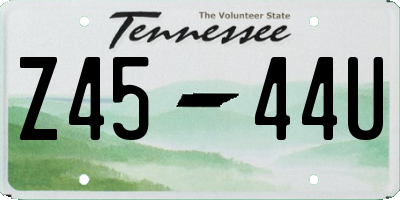 TN license plate Z4544U