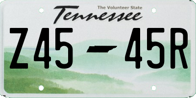 TN license plate Z4545R