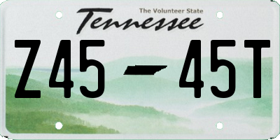 TN license plate Z4545T