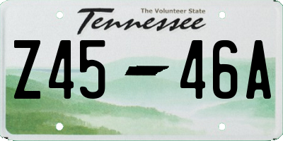 TN license plate Z4546A
